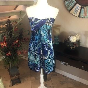 Perfect for Summer! Cache silk strapless dress 6